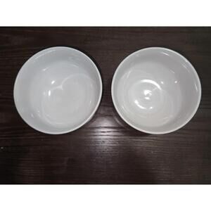 Royal Norfolk White Ceramic Bowls - Set of 2